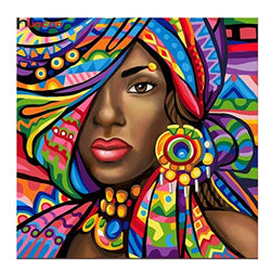 DIY 5d Diamond Painting Crystal Kits,African lady Wall Art,Painting Diamonds Full Drill,Rhinestone Embroidery Cross Stitch Kits Supply Arts Craft Canvas Wall Decor Stickers Home Decor 12x12 inches