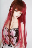 (22-24cm) 1/3 BJD Doll SD Fur Wig Dollfie / Mixed Colors / Long Straight Hair / FA50