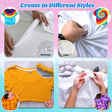 DIY Tie Dye Kits, Emooqi 26 Colors Fabric Dye Art Set with Rubber Bands, Gloves, Spoon, Funnel, Apron and Table Covers for Craft Arts Fabric Textile Party Handmade Project.