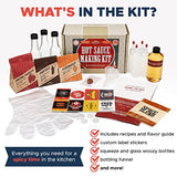 DIY Gift Kits Hot Sauce Making Kit, 26 Piece Set, Men's Gift, Gourmet Spicy Gift Set For Men, Peppers & Spice Blends, Natural & GMO Free, Recipe Book, Storing Bottles