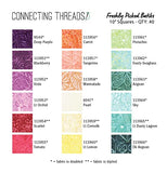 Connecting Threads Print Collection Precut 100% Cotton Quilting Fabric Bundle 10" Squares (Freshly Picked Batiks)