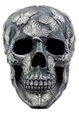 Ebros Gift French Papillon Tattoo Butterfly Skull Figurine 6.75" L Halloween Day Of The Dead