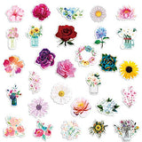Flower Stickers|50-Pack | Cute,Waterproof,Aesthetic,Trendy Stickers for Teens,Girls,Perfect for Laptop,Hydro Flask,Phone,Skateboard,Travel| Extra Durable Vinyl (Flower Stickers)