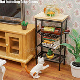 Odoria 1:12 Miniature 4-Layer Kitchen Side Cabinet Bookshelf Dollhouse Furniture Accessories