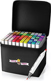 Marker Pen- 80 Colors Dual Tip Art Markers - Permanent Alcohol Markers - Sketching Markers for Drawing and Sketching for Adults and Kids