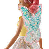 Barbie Dreamtopia Fairy Doll, Approx 12-Inch, with A Colorful Candy Theme, Pink Hair and Wings, for 3 to 7 Year Olds