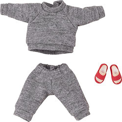Good Smile Nendoroid Doll: Sweatshirt and Sweatpants (Gray) Outfit Set