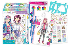 Make It Real - Fashion Design Sketchbook: Digital Dream. Inspirational Fashion Design Coloring Book for Girls. Includes Sketchbook, Stencils, Puffy Stickers, Foil Stickers, and Fashion Design Guide