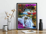 Kaliosy 5D Diamond Painting Waterfall Landscape by Number Kits Paint with Diamonds Art, DIY Crystal Craft Full Drill Cross Stitch Decoration 12X16inch (X27819)