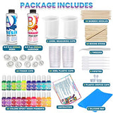 Catcrafter Epoxy Resin Color Pigment Supplies - Crystal Clear Resin Craft & Materials Set for Resin Dye Color Arts and Crafts Kit Coloring Casting Resin Pigment Art Supplies Accessories Resina Epoxica