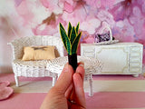 Miniature Plant Sansevieria Trifasciata Flower Dollhouse Garden Florist Doll