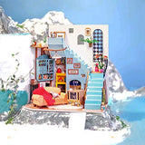 Rolife DIY Miniature Dollhouse Kit 1:24 Scale Model Diorama Gifts for Adults (Joy's Peninsula Living Room)