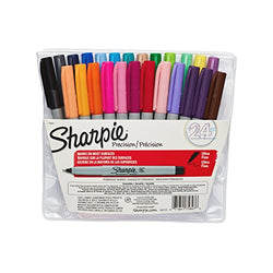 Sharpie Permanent Markers, Ultra Fine Point, Assorted Colors, 24-Count
