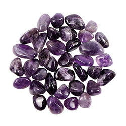 CrystalTears 1/2lb Bulk Natural Chestnut Amethyst Tumbled Stones Polished Crystals for Healing