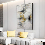 HHBB 100%hand Painted Abstract Textured Oil Painting On Canvas Art Modern Abstract Wall Art Picture For Living Room Home Decor Unframed 50cmx50cm B