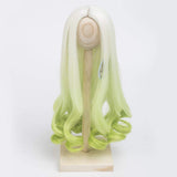 CUTICATE 1/3 1/4 BJD Doll Wig Anime Girl Cosplay, Long Curly Hair 18-19cm 22-24cm for LUTS DOD SD YOSD Super Dollfie DIY Customizing Accessories - 1/4 White Green