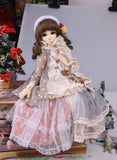 Free Gift 1/4 SD DOD BJD Dress Suit Outfit Lolita Doll Dollfie LUTS/ Skirt Orange / 6PCS