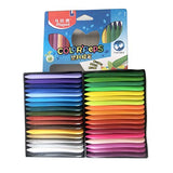 BINGOOU New 36colors, Food Grade, Safe, Non-Toxic, Clean, Non-Stick Crayons, Washable, Easy to Store (Carton pack-36 Colors)
