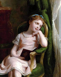 Fritz Zuber-Buhler Daydreaming 30" x 24" Fine Art Giclee Canvas Print Reproduction (Unframed)