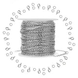 Silver Stainless Steel Cable Chain WXJ13 Brand 11m 36FT Jewelry Making Chains with 20 Lobster