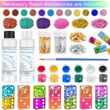 Domino Molds for Resin Casting, Cludoo 75pcs Domino Epoxy Resin Kit with Silicone Casting Molds, Clear Resin, Pigments, Resin Decorations, and Epoxy Resin Supplies for Jewelry Making and Craft
