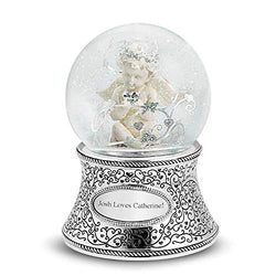 Things Remembered Personalized Cherub Musical Snow Globe with Engraving Included