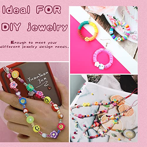 Natonhi 360 Pcs Polymer Clay Beads for Jewelry Bracelet Making Kit 24  Styles Preppy Beads DIY Arts and Crafts Kit Include Flower Smiley Face Bead  Charms,Gifts for Girls Age 6-12 price in