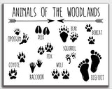 Animals of the Woodland Bigfoot Print, 11 x 14 UNFRAMED Funny Wall Art, Sasquatch Monster, Nursery Decor