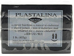 Van Aken Plastalina Modeling Clay (Black) - 1 Lb. Bar 3 pcs sku# 1839660MA