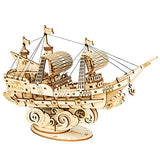 Rolife 3D Wooden Puzzle Ship Models Building Kits Gift for Adults and Teens (Sailing Ship)