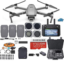 DJI Mavic 2 PRO Drone Quadcopter Fly More Combo with Hasselblad Camera, with Smart Controller, 3 Batteries, Case, ND, CPL Lens Filters, 128GB SD Card Bundle Kit with Must Have Accessories