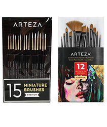 Transon 20pcs Artist Paint Brush Kit with 17 Paint Brushes and 1 Spong