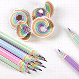 Pencils #2 HB Pencils Pre-sharpened Pencils Number 2 Pencils Rainbow Pencils Recycled Pencils Eco Pencils with Erasers 12 Pack