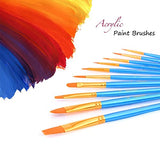 AOOK 10 Pieces Paint Brush Set Watercolor Brushes Professional Paint Brushes Artist for