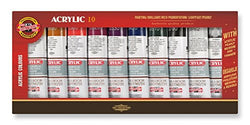 KOH-I-NOOR 2 x 40 ml Set of Acrylic Colours Paint (Pack of 8)