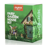 Joykick Fairy Garden House Kit - Hand Painted with Opening Doors and Miniature Fairy Figurine with Accessories - Indoor Outdoor Set of 4 pcs for Home or Lawn Decor