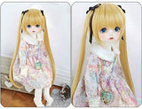 Clicked Cute Girl's Double Ponytail Wig Decor for 1/3 1/6 1/4 BJD Night Lolita Doll DIY Supplies Doll Making,C,1/4