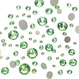 PERIDOT (214) green 144 pcs Swarovski 2058/2088 Crystal Flatbacks green rhinestones nail art