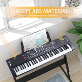 UIOTYO 61 keys piano keyboard, keyboard piano for beginners, portable piano keyboard with built-in dual speakers and microphone Keyboard Piano Teaching Gift for Beginners