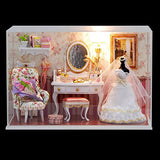 Flever Dollhouse Miniature DIY House Kit Creative Room with Furniture and Cover for Romantic Valentine's Gift(Love You Forever)