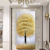 Yotree Paintings,24x48 Inch Lucky Tree Oil Hand Painting 3D Hand-Painted On Canvas Abstract Artwork Art Wall Decoration Abstract Painting for livingroom