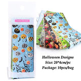 10 Rolls Halloween Nail Stickers - Halloween Nail Foil Transfers Stickers Pumpkin Spider Skull Ghost Witch Nail Decals DIY Nail Art Tips for Manicure Tips Wraps Nail Design