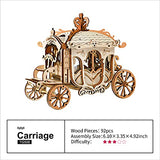 Rolife 3D Wooden Puzzle Craft Model Kits, Best Toys Gifts for Teens and Adults (Carriage)