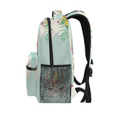 senya Cute Llama Flower Fantasy Backpack School Bag Travel Daypack