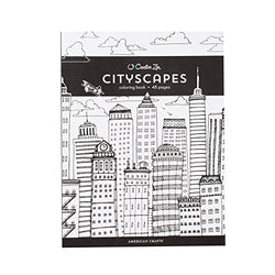 American Crafts 375321 Cityscapes Creative Zen Coloring Book Cityscapes