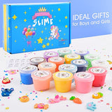 16 Pack Mini Butter Slime Kit Soft Non-Sticky Scented Premade Slimes Kids Party Favor Birthday for Kids Stress Relief Slime Putty Toy for Girls Boys