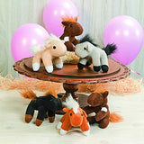 Fun Express Plush Realistic Horses (1 Dozen) Party Favors, Carnival Prizes, Toys, Plush Farm & Woodland, Stuffed Horses