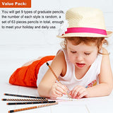 PLULON 63 Pieces Graduate Pencils Wooden Pencils Graduation Party Pencil for Kids Schools Classroom Supplies Graduation Party Supplies Favors