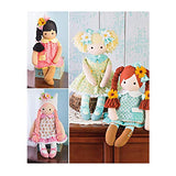 Simplicity Stuffed Doll with Clothes Art and Craft Sewing Template, One Size Only