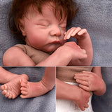 Dollbie Reborn Baby Doll 18 inch Soft Vinyl Realistic Newborn Baby Doll Hand Made Rooted Hair